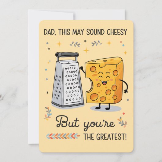 Cheesy Cheese Dad Funny Verjaardag Vaderdag Kaart (Voorkant)