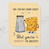 Cheesy Cheese Dad Funny Verjaardag Vaderdag Kaart (Voorkant / Achterkant)