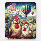 "Cheesy Chicken Balloon Adventure" Mouse Pad Muismat (Voorkant)