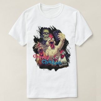 Cheesy Chickens Meet Frankenstein Tee T-shirt