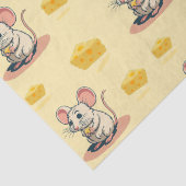 Cheesy Delights: Schattigee Muis met Sokken kaas Tissuepapier (Detail)