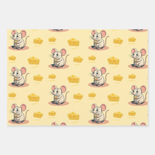 Cheesy Delights Wrapping Paper Flat Sheet Set van  (Voorkant 3)