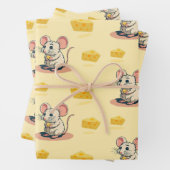 Cheesy Delights Wrapping Paper Flat Sheet Set van  (In situ)