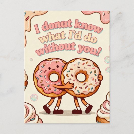 Cheesy Donuts Love Briefkaart (Voorkant)