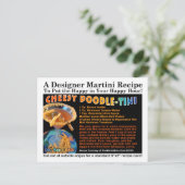 Cheesy Doodle-Tini Martini Recipe Briefkaart (Staand voorkant)