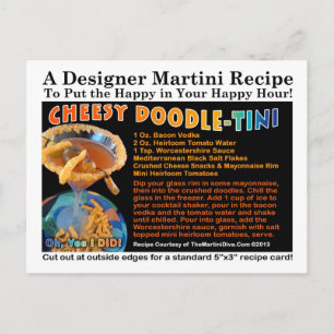 Cheesy Doodle-Tini Martini Recipe Briefkaart