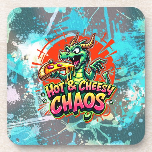Cheesy Dragon Delight Bier Onderzetter (Voorkant)