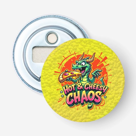 Cheesy Dragon Delight Button Flesopener (Voorkant)