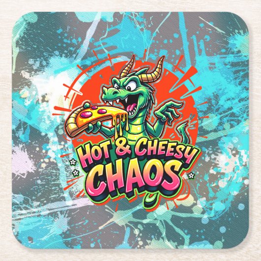 Cheesy Dragon Delight Kartonnen Onderzetters (Voorkant)