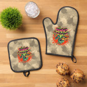 Cheesy Dragon Delight Ovenwant & Pannenlap Set (Top down)