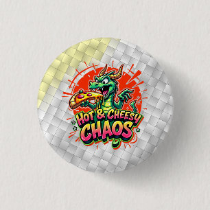 Cheesy Dragon Delight Ronde Button 3,2 Cm