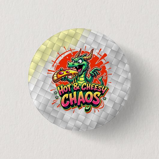 Cheesy Dragon Delight Ronde Button 3,2 Cm (Voorkant)
