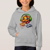 Cheesy Halloween Vibes: pompoen geniet van pizza (Voorkant)