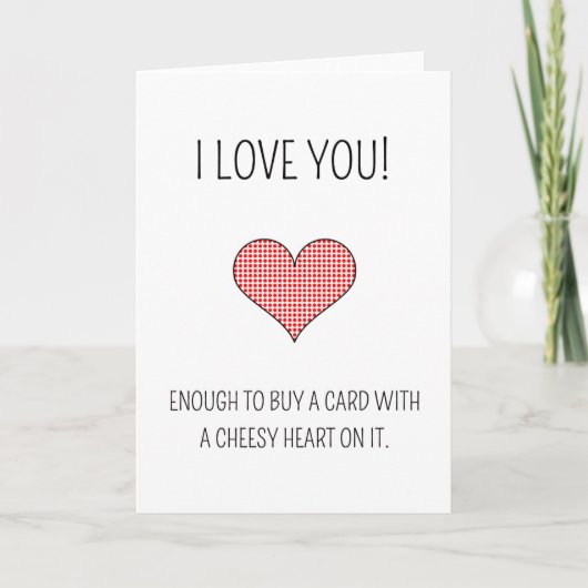 Cheesy heart - Valentine's Day card Feestdagen Kaart (Voorkant)