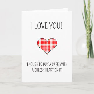 Cheesy heart - Valentine's Day card Feestdagen Kaart