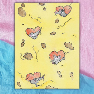 Cheesy Hearts Valentijnsdag Feestdagenkaart