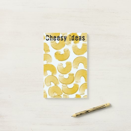 Cheesy Ideas Macaroni Pun Post-it® Notes (Op bureau)