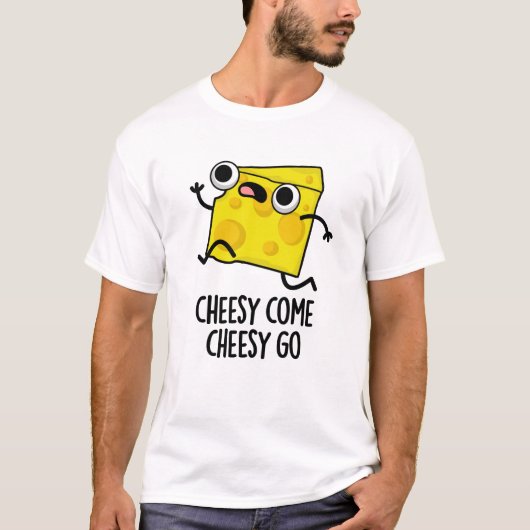 Cheesy Komaan Cheesy Go Funny Food Pun T-shirt (Voorkant)