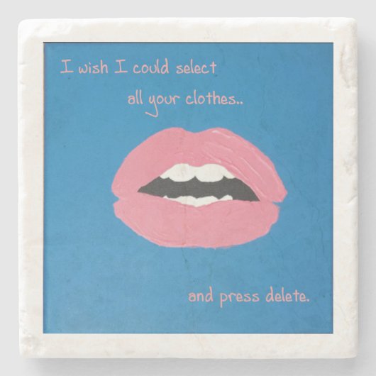 Cheesy Lines for Valentine's Stenen Onderzetter (Voorkant)