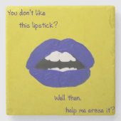 Cheesy Lines for Valentine's Stone Coaster Stenen Onderzetter (Voorkant)