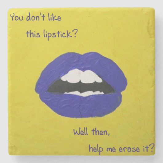 Cheesy Lines for Valentine's Stone Coaster Stenen Onderzetter (Voorkant)