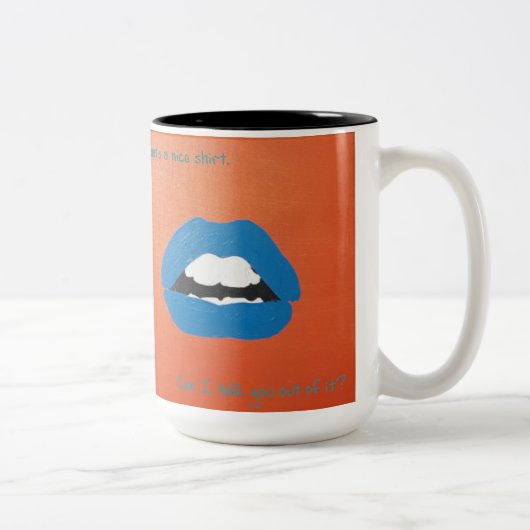 Cheesy Lines for Valentine's Tweekleurige Koffiemok (Rechts)