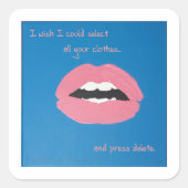 Cheesy Lines for Valentine's Vierkante Sticker (Voorkant)