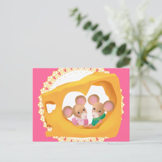 Cheesy Love Briefkaart (Staand voorkant)