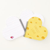 "Cheesy Love" Schattig aangepast Kaas Heart Shaped Notitieboek (Binnen)
