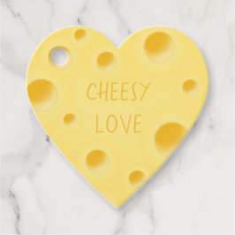 "Cheesy Love" Schattig Aangepast kaashart Bedankjes Labels