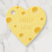 "Cheesy Love" Schattig Aangepast kaashart Bedankjes Labels (Voorkant)