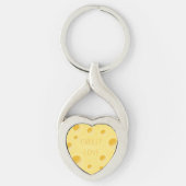 "Cheesy Love" Schattig  kaashart Sleutelhanger (Voorkant)