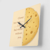  Cheesy Message Charming Trompe L'oeil Vierkante Klok (Hoek)