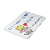 Cheesy Mouse Hearts Bathroom Bath Mat (Gekanteld)