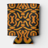 Cheesy Noodle Doodle Art Mirrored Image Pattern Blikjeskoeler (Voorkant)