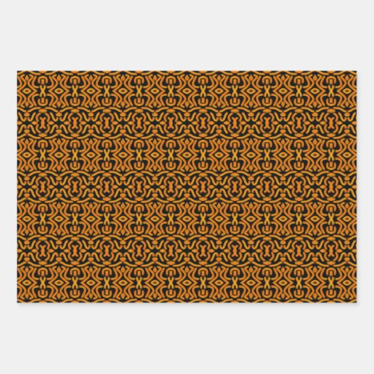 Cheesy Noodle Doodle Art Mirrored Image Pattern Inpakpapier Vel (Voorkant)