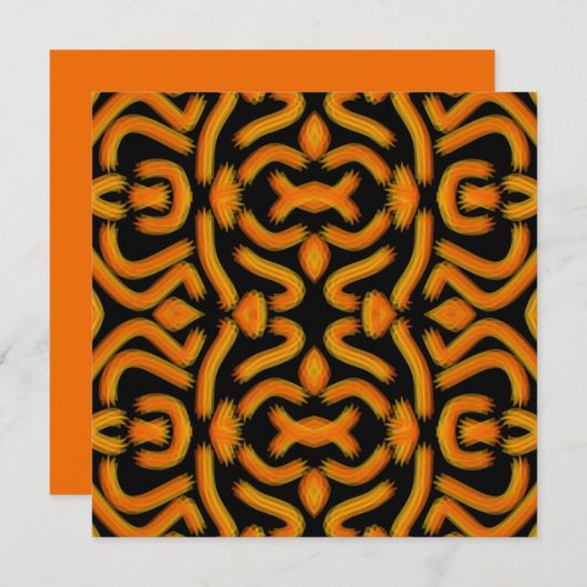 Cheesy Noodle Doodle Art Mirrored Image Pattern Kaart (Voorkant / Achterkant)
