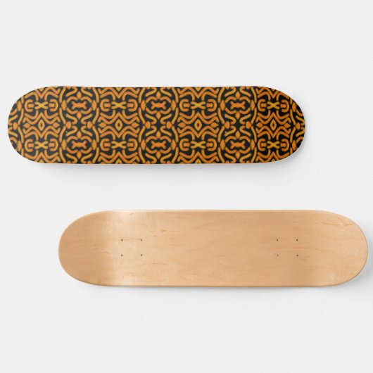 Cheesy Noodle Doodle Art Mirrored Image Pattern Persoonlijk Skateboard (Horizontaal)