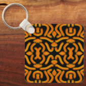 Cheesy Noodle Doodle Art Mirrored Image Pattern Sleutelhanger (Voorkant)