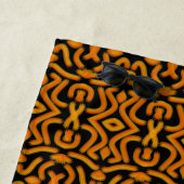 Cheesy Noodle Doodle Art Mirrored Image Pattern Strandlaken (In situ)