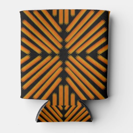 Cheesy Noodle Doodle Art Symmetrical Lined Pattern Blikjeskoeler (Voorkant)