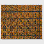 Cheesy Noodle Doodle Art Symmetrical Lined Pattern Cadeaupapier (Vlak)
