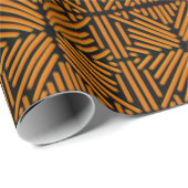 Cheesy Noodle Doodle Art Symmetrical Lined Pattern Cadeaupapier (Rol Hoek)
