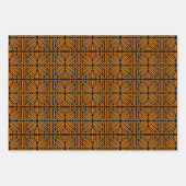 Cheesy Noodle Doodle Art Symmetrical Lined Pattern Inpakpapier Vel (Voorkant 3)