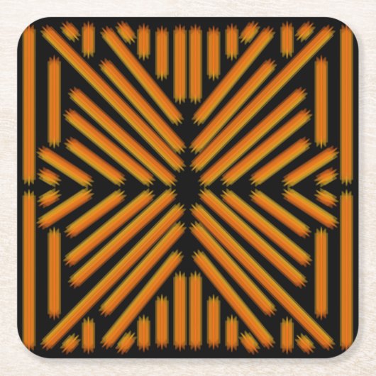 Cheesy Noodle Doodle Art Symmetrical Lined Pattern Kartonnen Onderzetters (Voorkant)