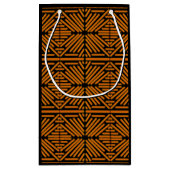 Cheesy Noodle Doodle Art Symmetrical Lined Pattern Klein Cadeauzakje (Achterkant)