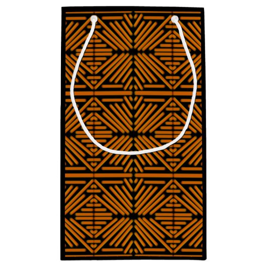 Cheesy Noodle Doodle Art Symmetrical Lined Pattern Klein Cadeauzakje (Achterkant)
