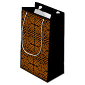 Cheesy Noodle Doodle Art Symmetrical Lined Pattern Klein Cadeauzakje (Achterkant Gekanteld)