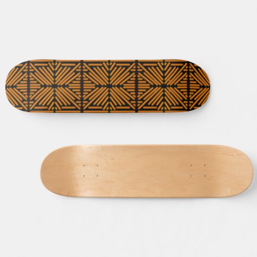 Cheesy Noodle Doodle Art Symmetrical Lined Pattern Persoonlijk Skateboard (Horizontaal)