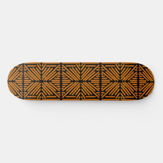 Cheesy Noodle Doodle Art Symmetrical Lined Pattern Persoonlijk Skateboard (Horizontaal)